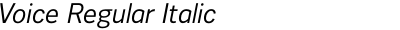 Voice Regular Italic